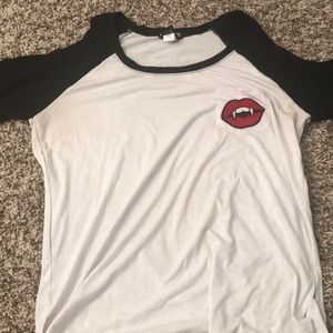 Vampire cold shoulder shirt